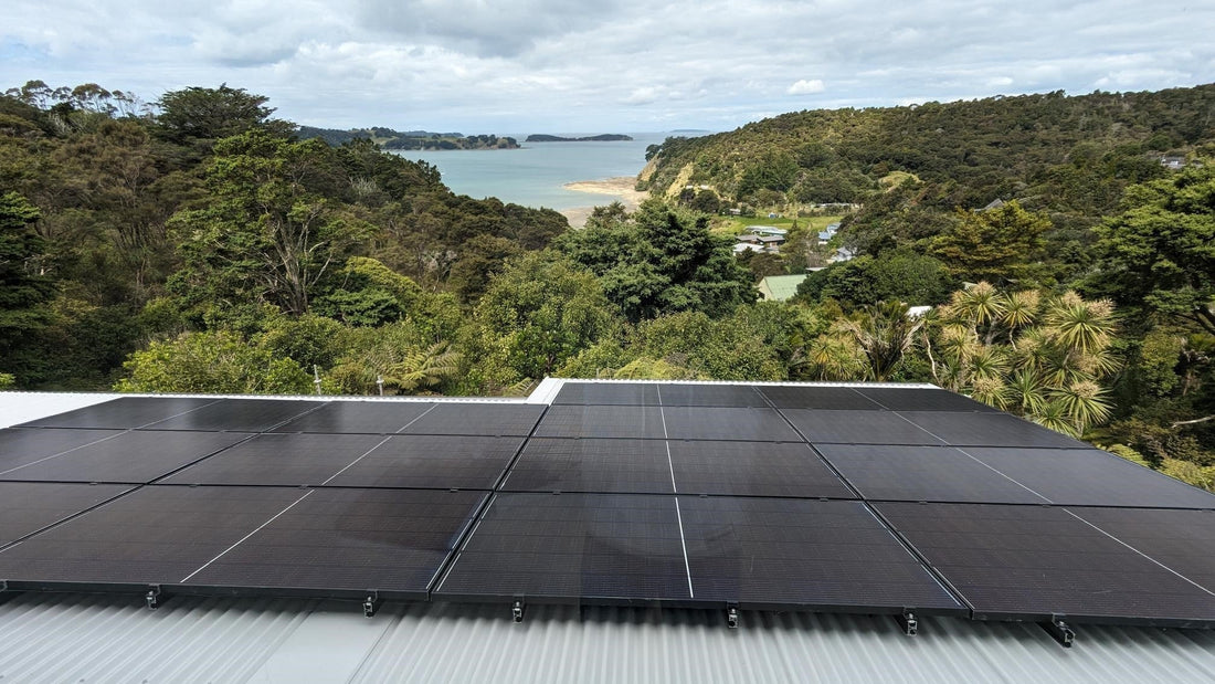 Solar Panels NZ native bush and ocean