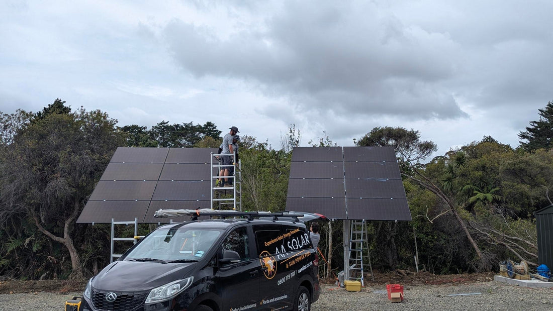 AA Solar Ground mount installation, in rural setting