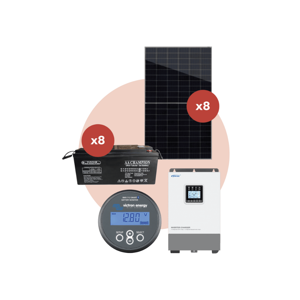 Kaikoura One Bedroom Off-Grid Solar Kit set – AA Solar